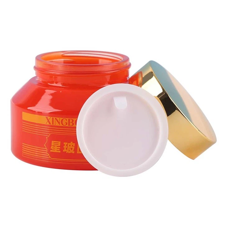 Cosmetic Glass Bottle Set Cream Jar With Hand-Pull Pad Toner Glass Container Large Capacity Lotion Bottle