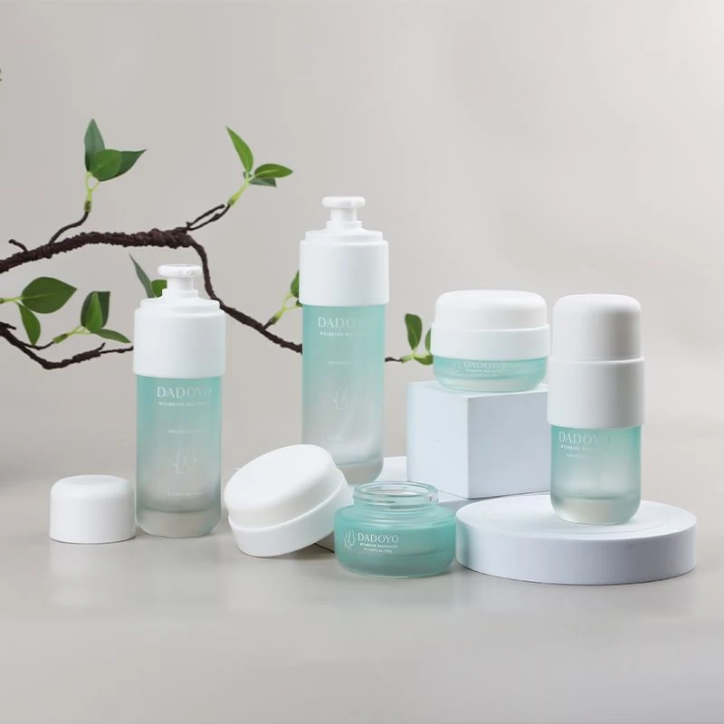 Sinbottle Customized Slightly Fat Round Bottom Frosted Lotion Bottle Thick Bottom Glass Skin Care Set Bottle